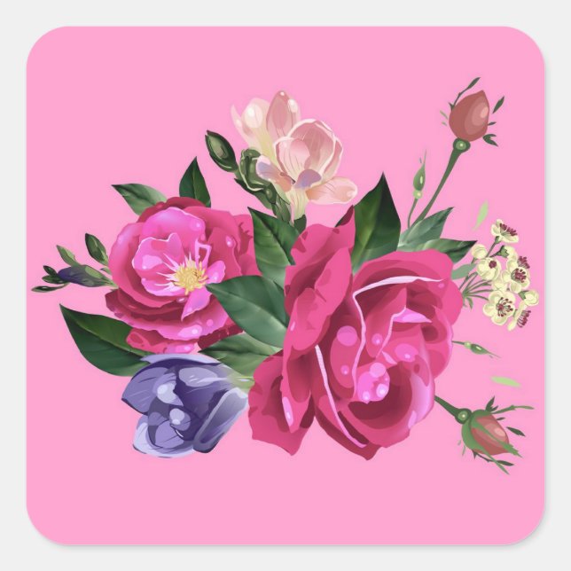 Beautiful Rose Sticker Set (Front)