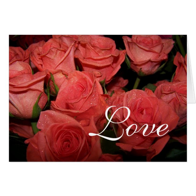 Beautiful Rose Thank you Cards (Front Horizontal)