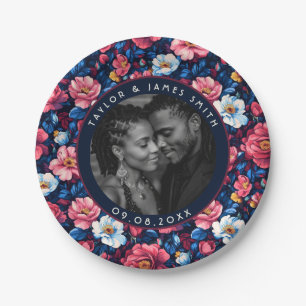 Beautiful Rose Wedding Plates For Bride And Groom