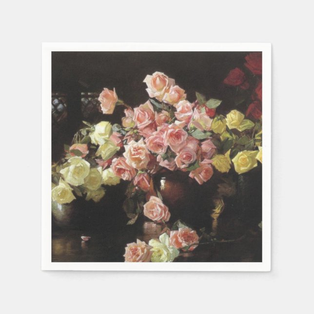 Beautiful Roses (by Joseph DeCamp) Napkins (Front)
