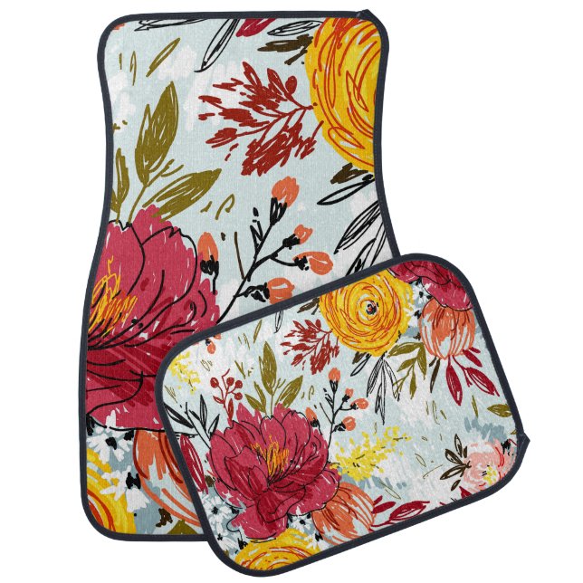 Beautiful Roses Car Floor Mat (Set)