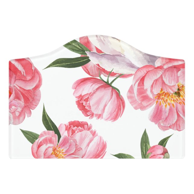 Beautiful Roses Door Sign (Small Crest Front)