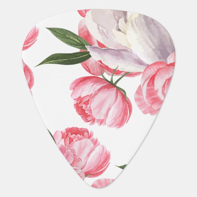 Beautiful Roses Guitar Pick (Front)