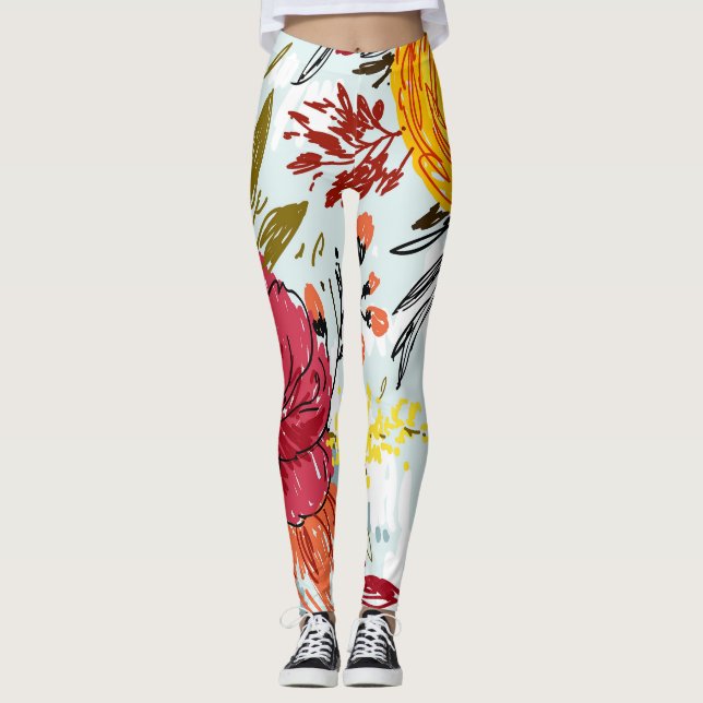 Beautiful Roses Leggings (Front)
