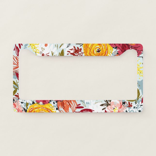 Beautiful Roses License Plate Frame (Front)