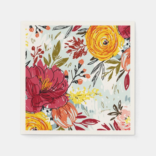 Beautiful Roses Napkins (Front)