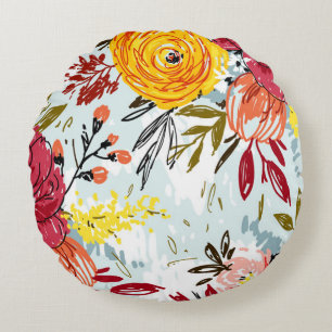 Beautiful Roses Round Pillow
