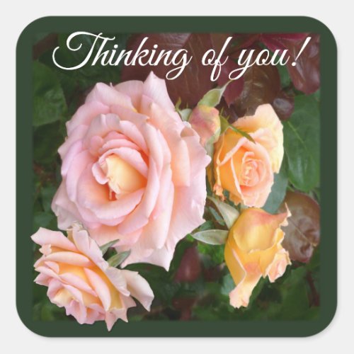 Beautiful Roses Square Sticker