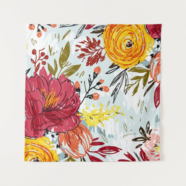 Beautiful Roses Tapestry (Front)