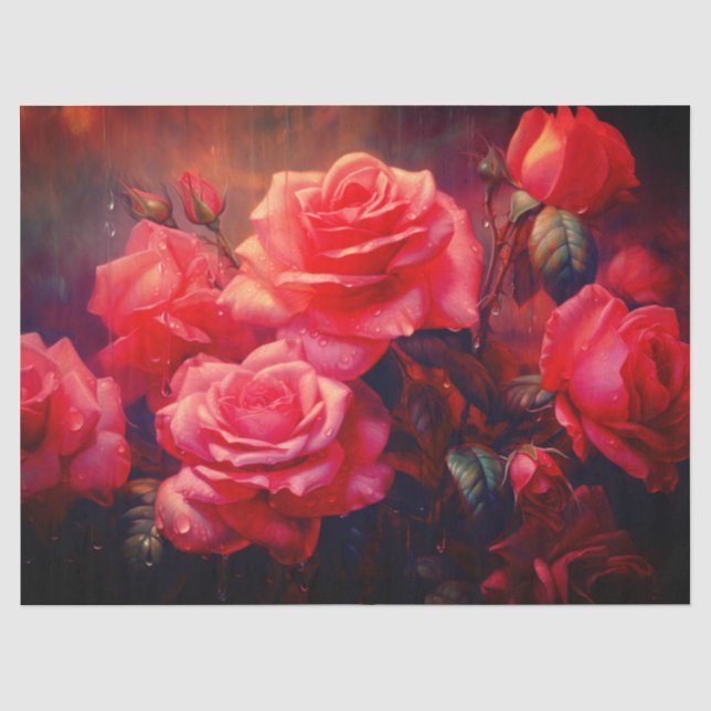 Beautiful Roses Tissue/Decoupage Paper (Front)