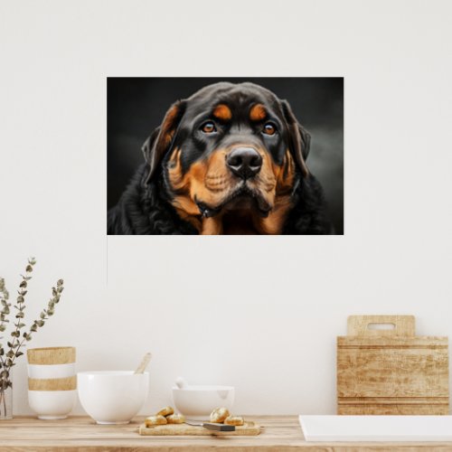 Beautiful Rottweiler Dog poster