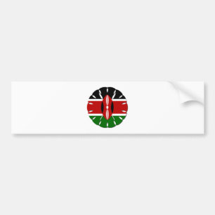 Beautiful Round Kenyan Motif: A National Symbol Bumper Sticker