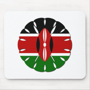 Beautiful Round Kenyan Motif: A National Symbol Mouse Pad