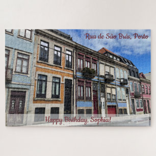 Beautiful Row Houses in Porto Portugal Jigsaw Puzzle