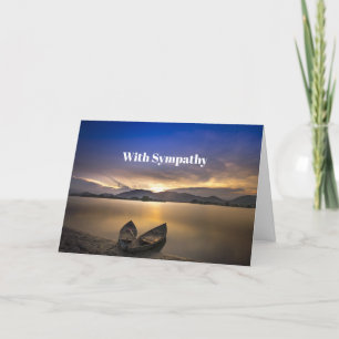 Beautiful Rowboats Water Sunrise Photo Sympathy Card