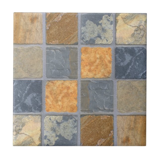Beautiful Rows of Colorful Stone Tile (Front)