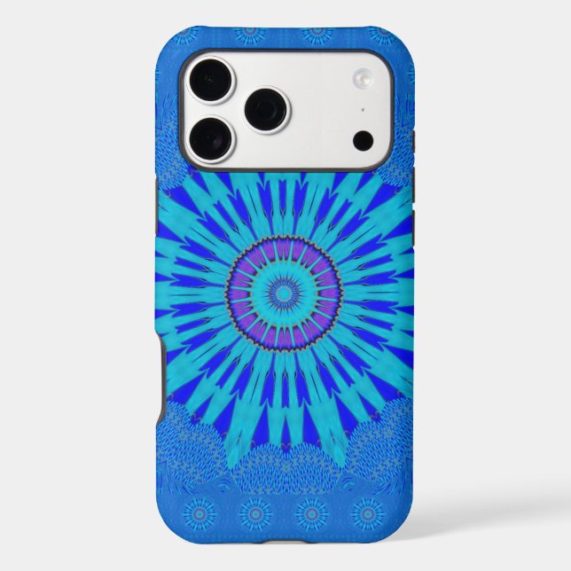 Beautiful Royal Blue Mandala Art Print Case-Mate iPhone Case (Back)