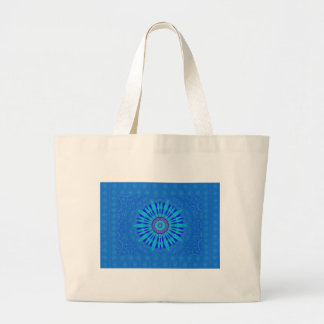 Beautiful Royal Blue Mandala Art Print Large Tote Bag