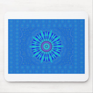 Beautiful Royal Blue Mandala Art Print Mouse Pad