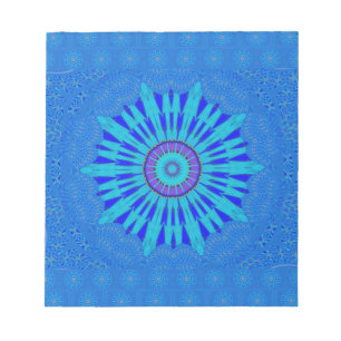 Beautiful Royal Blue Mandala Art Print Notepad