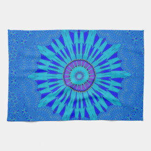 Beautiful Royal Blue Mandala Art Print Towel