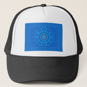 Beautiful Royal Blue Mandala Art Print Trucker Hat