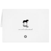 Beautiful Running Horse Blank Note Card (Back Horizontal)