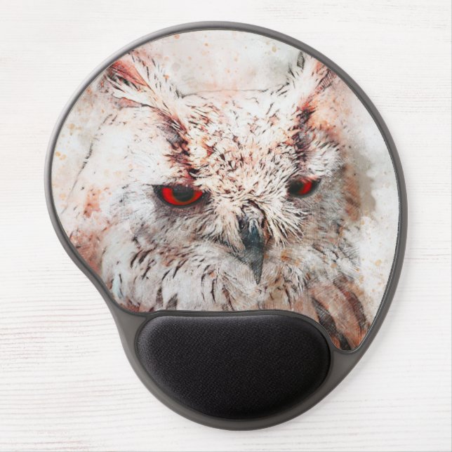 Beautiful Rust Accent Owl  Tote Bag Gel Mouse Pad (Front)