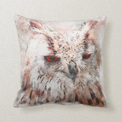 Beautiful Rust Accent Owl  Tote Bag Throw Pillow