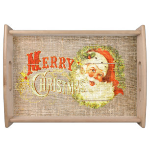 Beautiful Rustic and Vintage Christmas Serving Tray