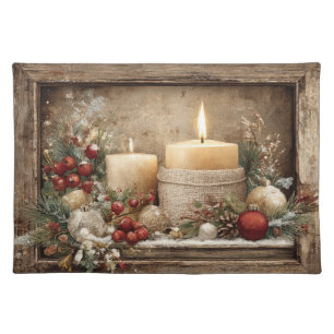 Beautiful rustic Christmas Cloth Placemat