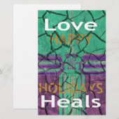 Beautiful rustic cracked mud love heals text art (Front/Back)