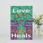 Beautiful rustic cracked mud love heals text art (Standing Front)