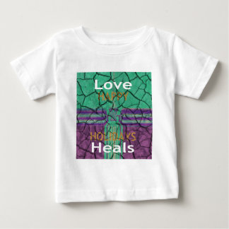 Beautiful rustic cracked mud love heals text art baby T-Shirt