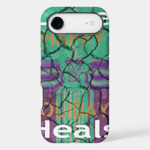 Beautiful rustic cracked mud love heals text art iPhone 17 air case