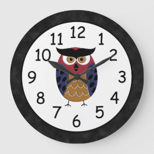 Beautiful Rustic Custom Owl Large Clock