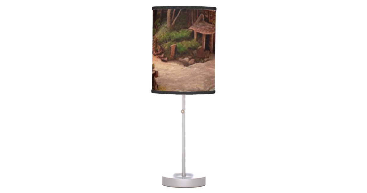 Beautiful rustic landscape table lamp
