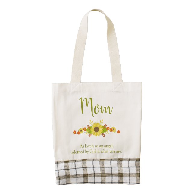 Beautiful Rustic Mom Zazzle HEART Tote Bag (Front)