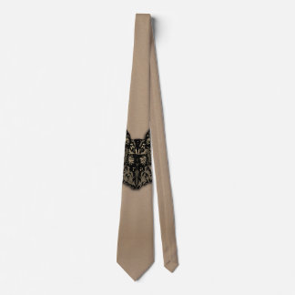 Beautiful Rustic Owl Brown Neck Tie