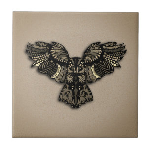 Beautiful Rustic Owl Ceramic Tile