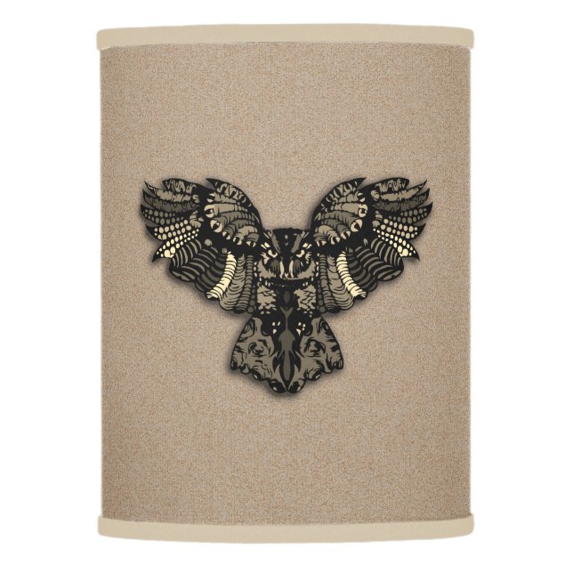 Beautiful Rustic Owl Lamp Shade (Front)