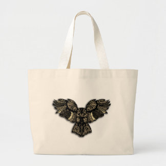 Beautiful Rustic Owl Large Tote Bag