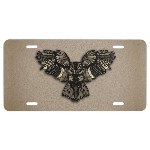Beautiful Rustic Owl License Plate