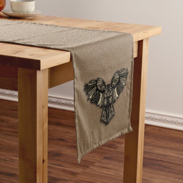 Beautiful Rustic Owl Medium Table Runner (In Situ)