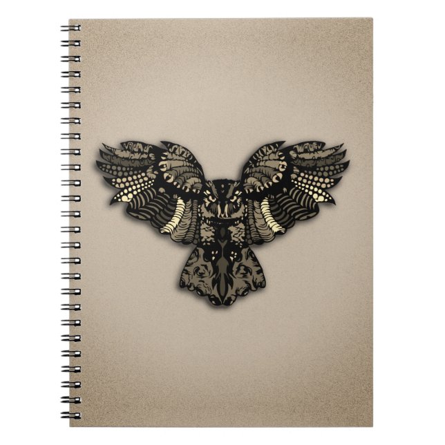 Beautiful Rustic Owl Notebook (Front)