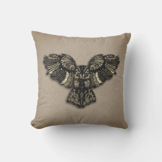 Beautiful Rustic Owl Outdoor Pillow