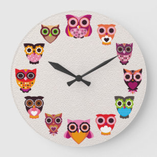 Beautiful Rustic Owl Wall Clock