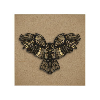 Beautiful Rustic Owl Wood Wall Art