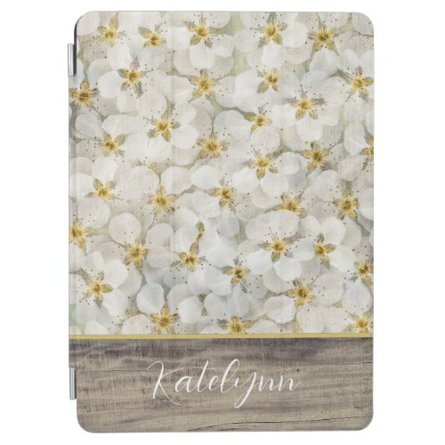 Beautiful Rustic Small White Flower Clusters   iPad Air Cover