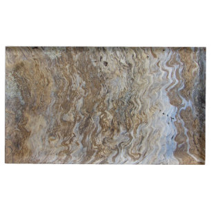 Beautiful Rustic Wave Pattern Beach Driftwood Place Card Holder